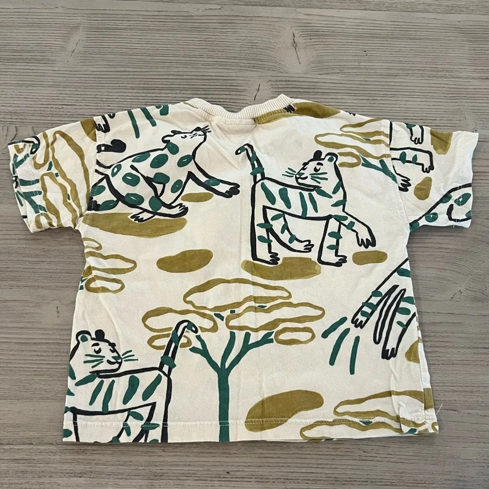 EUC safari themed short sleeved t-shirt from Zara kids - Picture 2 of 2